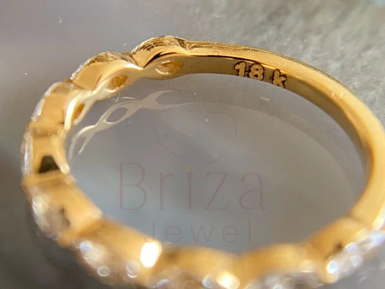 Marquise Cut Engagement Ring - Gold Eternity | Briza Jewel