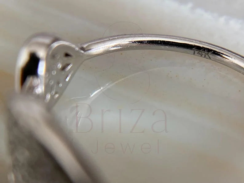 Open Diamond Band - White Gold Ring | Briza Jewel