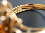 Pear Cut Citrine Ring - Yellow Gold Diamond Vintage | Briza Jewel