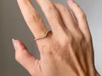 Chevron Diamond Wedding Band - Lab Grown Gold Ring | Briza Jewel