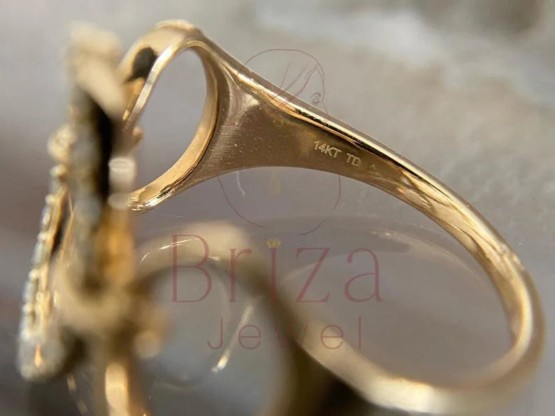 Open Oval Ring - Lab Grown Gold Diamond | Briza Jewel