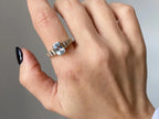 Cushion Engagement Ring - Gold Aquamarine | Briza Jewel