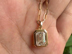 emerald cut cut pendant crafted in gold