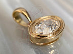 Gold diamond pendant with solitaire design by Briza Jewel