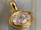 Oval Diamond Pendant - Lab Grown 14K Gold Solitaire | Briza Jewel