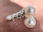 Silver pearl ring by Briza Jewel