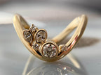 Curved Diamond Wedding Ring with Elegant Modern Style | Briza Jewel