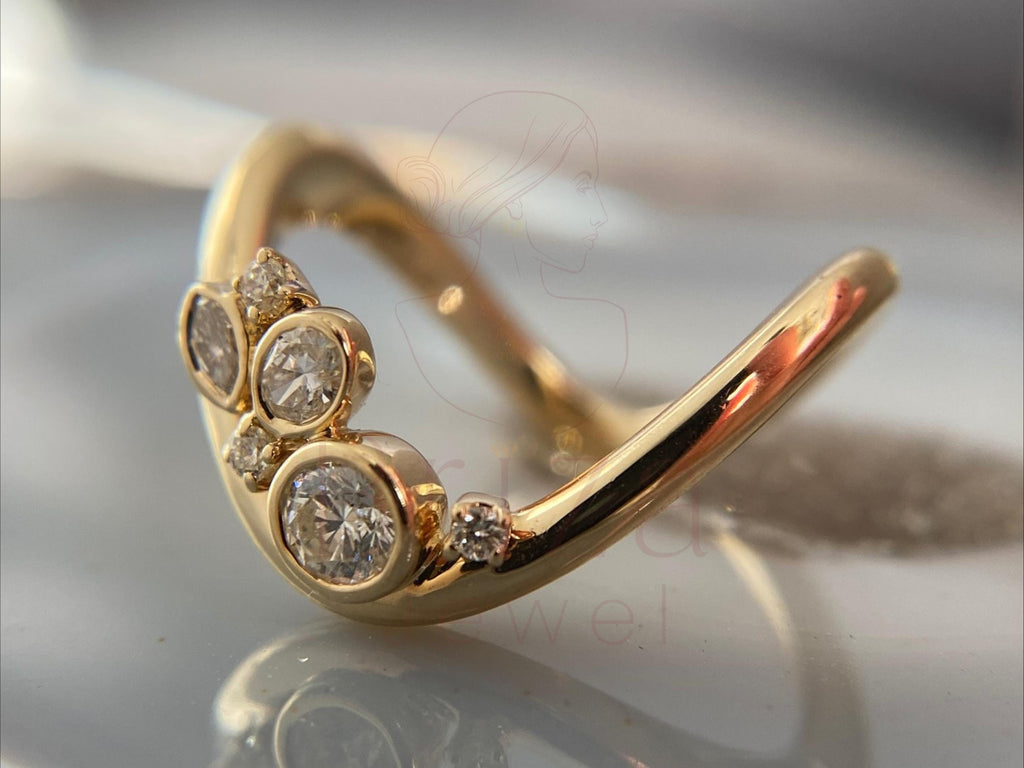 diamond ring with modern design by Briza Jewel