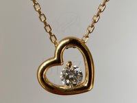 Heart Shape Diamond Pendant - Lab Grown Gold Minimalist Necklace | Briza Jewel