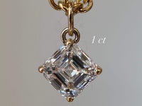 Asscher Cut Diamond Pendant - Lab Grown Gold Necklace | Briza Jewel