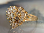 Vintage round cut ring crafted in gold