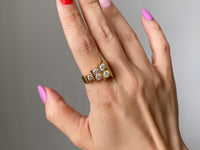 Gold diamond ring with modern design by Briza Jewel