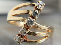 Split Shank Diamond Ring | Minimal Gold Statement Ring | Briza Jewel