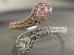Pear Cut Toi Et Moi Ring, Pink & White Diamond Ring | Briza Jewel