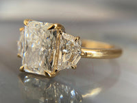 radiant cut ring crafted in gold