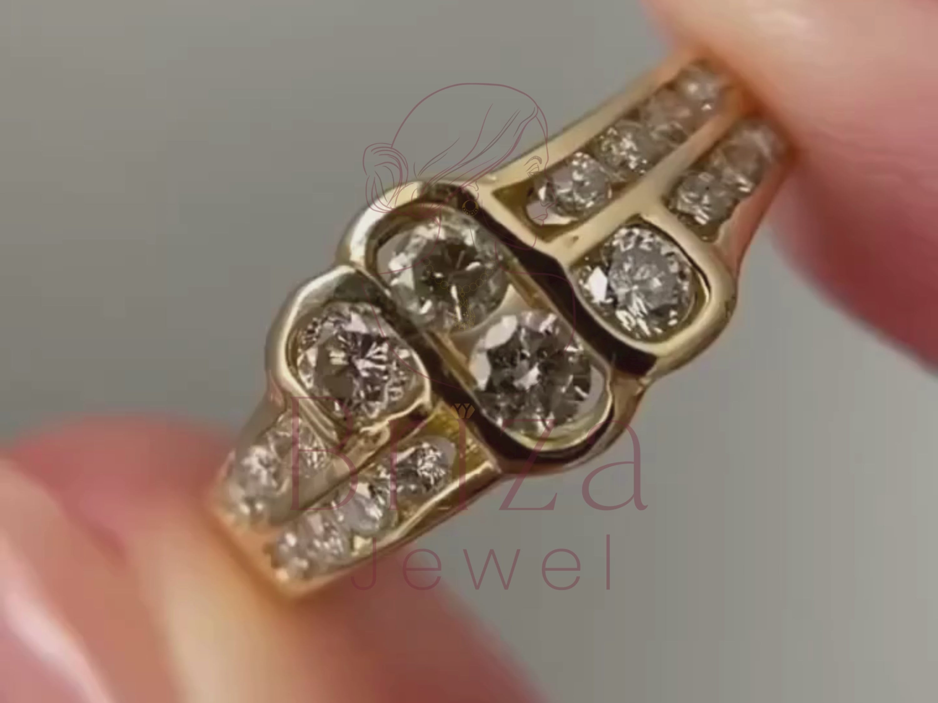 real diamond ring for men close-up showing bold stone setting