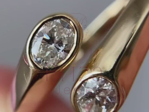 modern bezel engagement ring close-up showing bezel-set stone