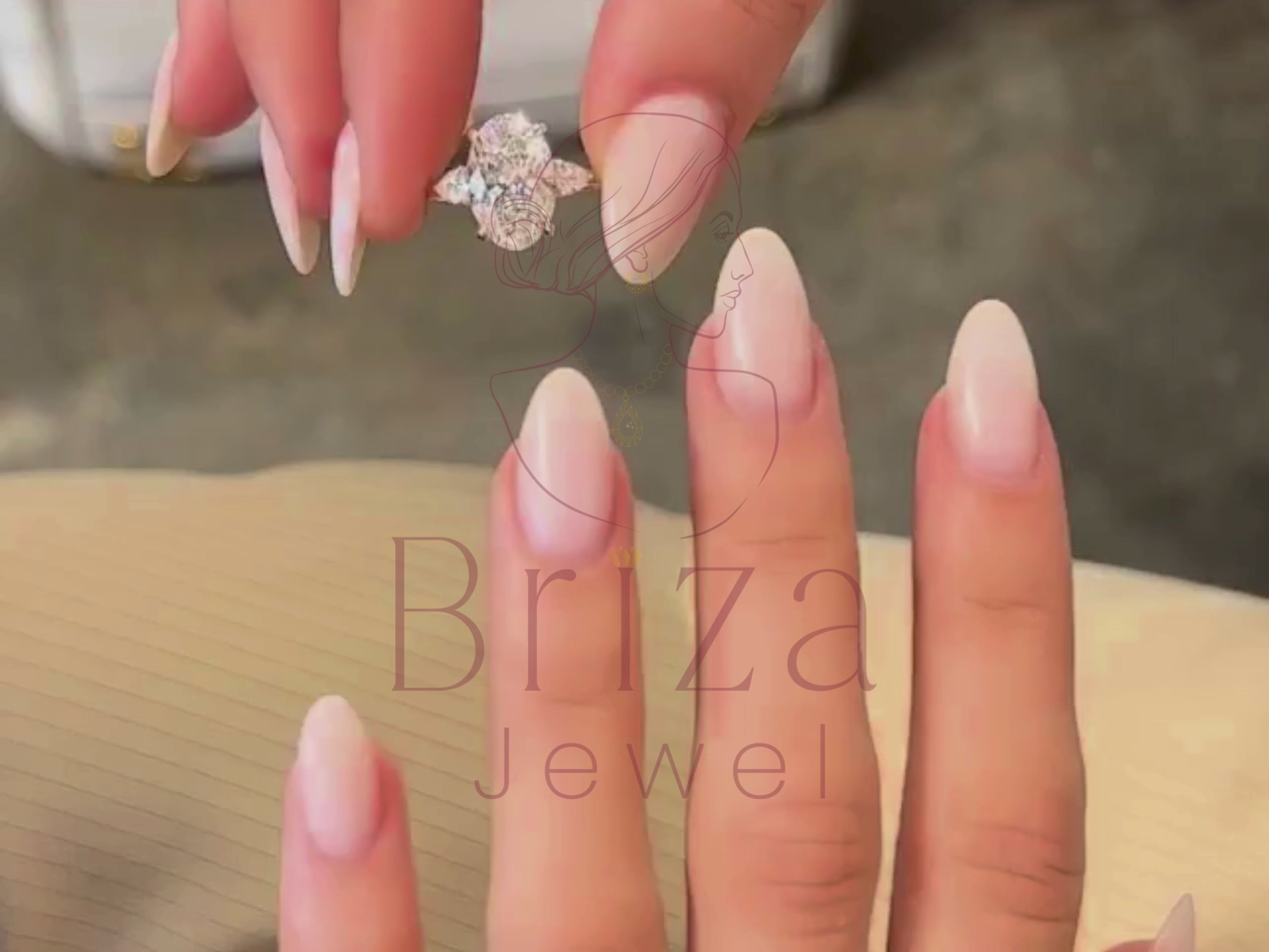 Oval Cut Engagement Ring | Vintage Gold 3 Stone Moissanite Ring