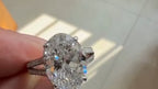 Pave Band Engagement Ring - Oval Moissanite | Briza Jewel