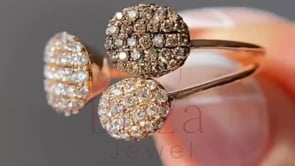 Champagne Diamond Ring - Rose Gold | Briza Jewel