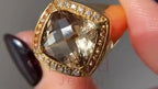 Smoky Quartz Gold Ring - Vintage | Briza Jewel