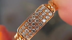 Gold Chain Ring - Lab Grown Diamond | Briza Jewel