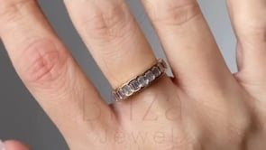 Emerald and Diamond Ring - Gold Eternity | Briza Jewel