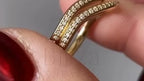 Curved Wedding Band - Diamond Pave Rings | Briza Jewel