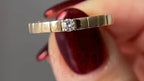 Unisex Wedding Band - Gold Moissanite Solitaire Ring | Briza Jewel