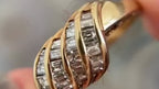 Gold Cocktail Ring - Lab Grown 18K Gold Baguette Diamond | Briza Jewel