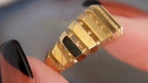 Vintage Hexagon Engagement Ring - Gold | Briza Jewel