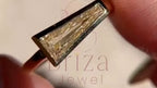 Geometric Engagement Ring - Lab Grown Gold Baguette Diamond | Briza Jewel