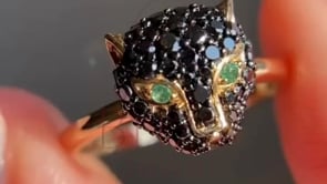 Black Diamond Ring - Gold | Briza Jewel
