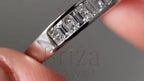 Baguette Diamond Band - White Gold Princess Eternity Ring | Briza Jewel