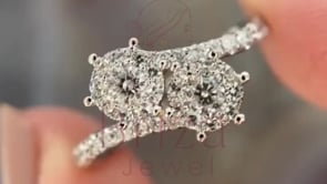 Double Halo Engagement Ring - Moissanite | Briza Jewel