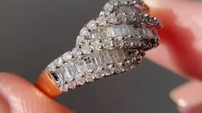 Cross Diamond Ring - Baguette | Briza Jewel