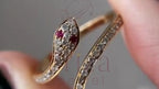 Bulgari Snake Ring - Gold Ruby | Briza Jewel