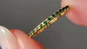 Moissanite Baguette Ring - Rose Gold Eternity | Briza Jewel
