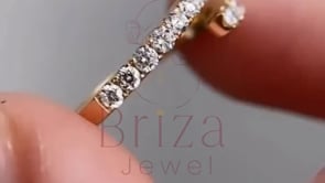 Diamond Eternity Band - Lab Grown Gold Ring | Briza Jewel