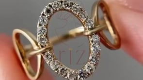 Open Oval Ring - Lab Grown Gold Diamond