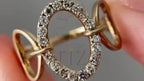 Open Oval Ring - Lab Grown Gold Diamond