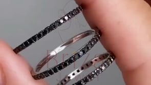 Black Eternity Band - Diamond Ring | Briza Jewel