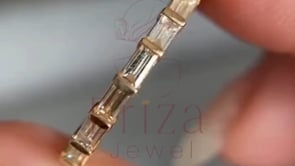 Baguette Band - Lab Grown 14K Gold Diamond Minimalist Ring | Briza Jewel