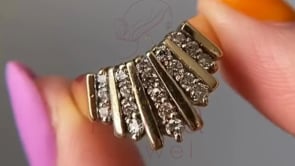 Art Deco Wedding Ring - Diamond Cluster | Briza Jewel