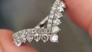 Chevron Engagement Ring - White Gold Diamond | Briza Jewel