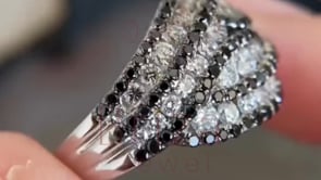 Black and White Diamond Ring - Pave | Briza Jewel