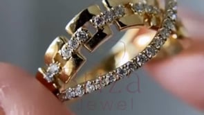 Infinity Diamond Ring - 14K Gold Pave | Briza Jewel