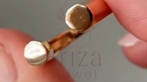 Octagon Ring - Gold Minimalist | Briza Jewel