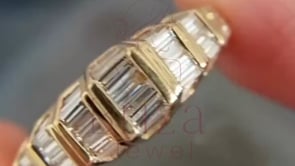 Baguette Diamond Wedding Band - Lab Grown Vintage Ring | Briza Jewel
