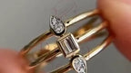 Geometric Wedding Band - Lab Grown Baguette Diamond Ring | Briza Jewel